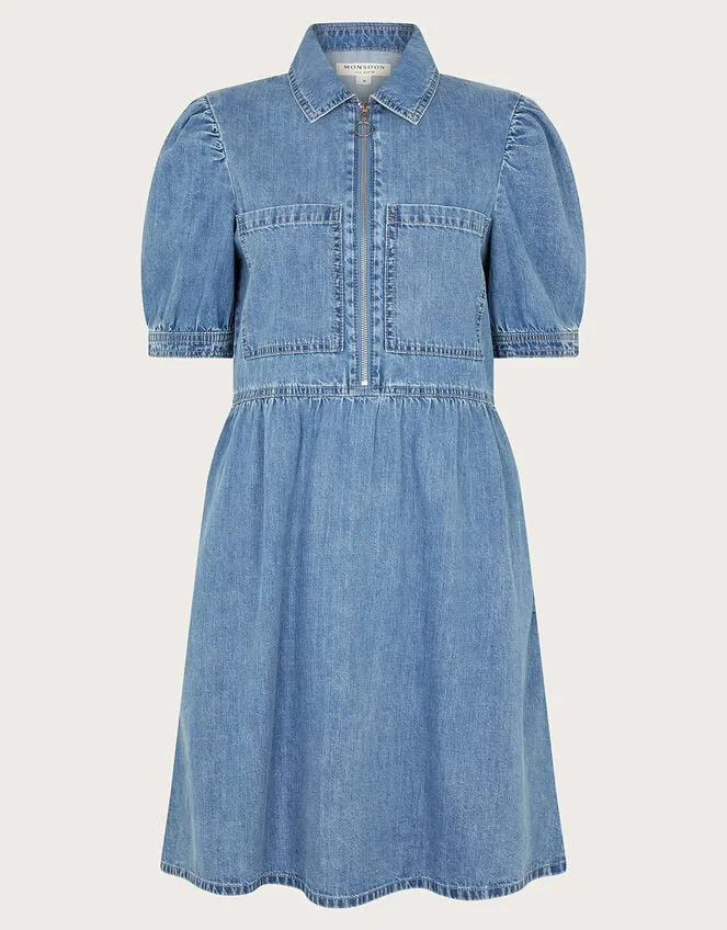 Women Adeena Denim Dress Blue Monsoon Dresses