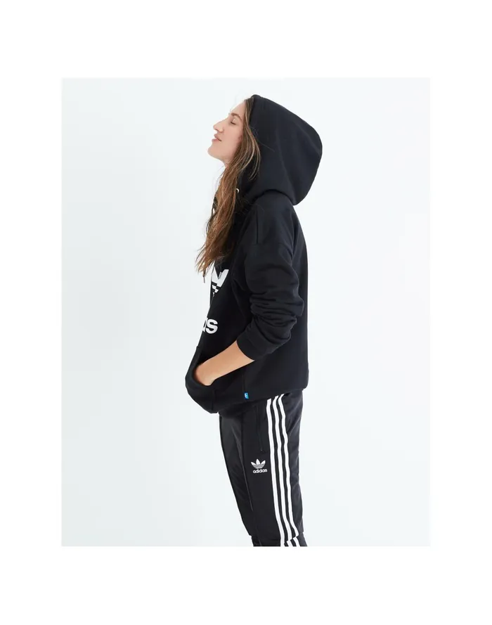 Women Adidas Trefoil Hoodie Sweatshirt True Black Madewell Sweatshirts and Sweatpants Women Adidas Trefoil Hoodie Sweatshirt True Black Madewell Sweatshirts and Sweatpants