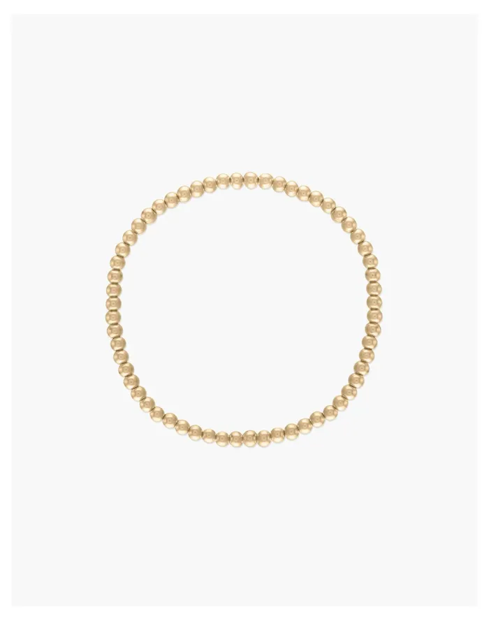 Women Alexa Leigh 4MM Gold Ball Bracelet Pale Chamois Madewell Bracelets