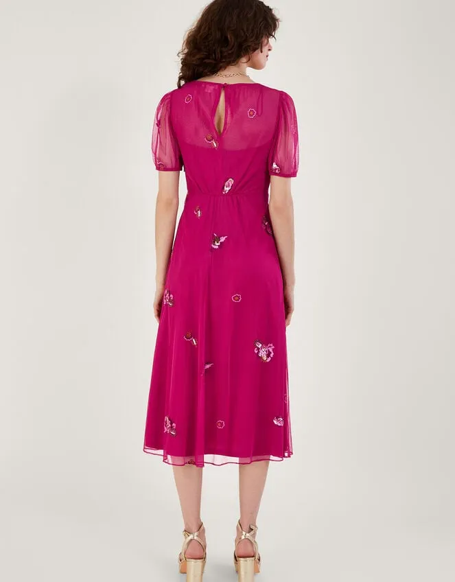 Women Allie Wrap Dress Pink Monsoon Occasionwear