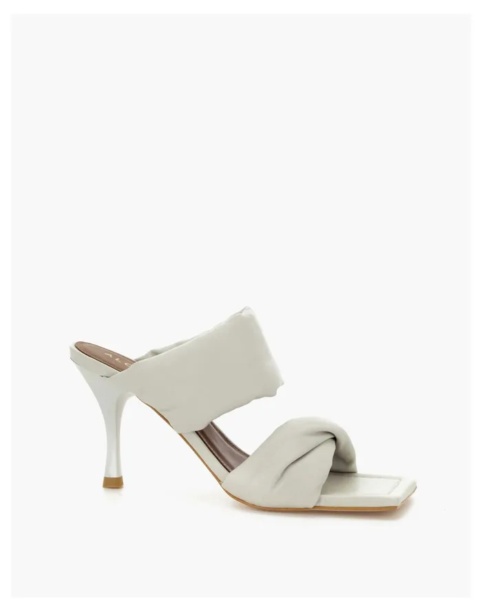 Women ALOHAS Leather Twist Strap Sandals White Madewell Heels Women ALOHAS Leather Twist Strap Sandals White Madewell Heels