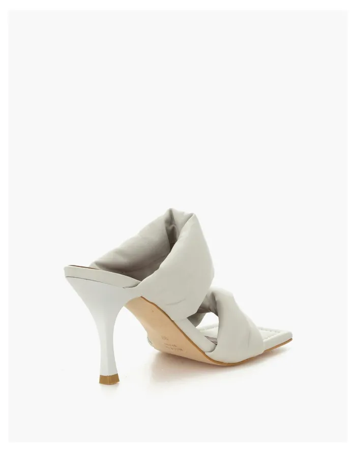 Women ALOHAS Leather Twist Strap Sandals White Madewell Heels Women ALOHAS Leather Twist Strap Sandals White Madewell Heels