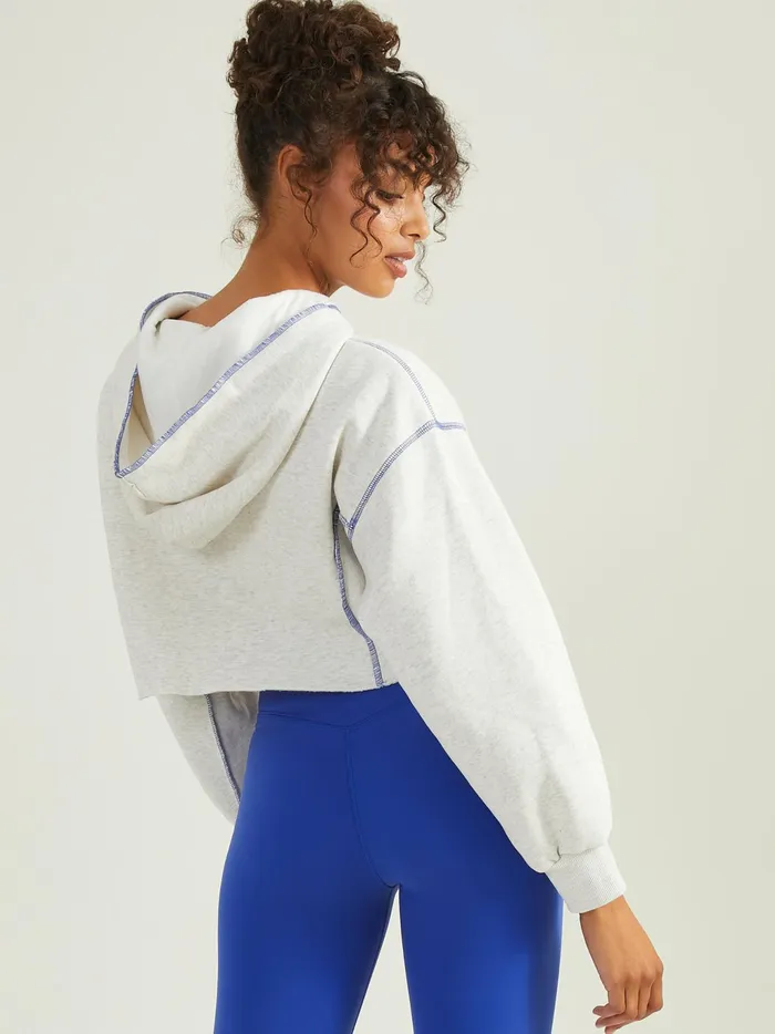 Women Altar039d State Activewear Call The Shots Cropped Hoodie White