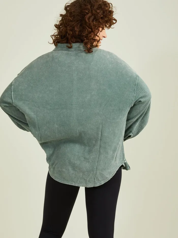 Women Altar039d State Activewear Joyride Oversized Thermal Top Gray