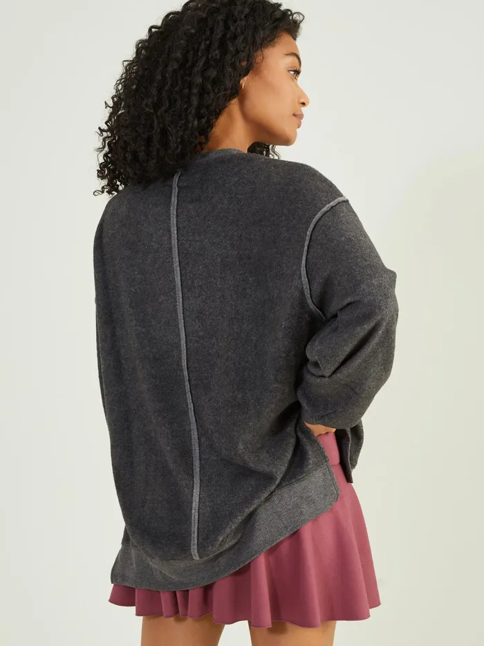 Women Altar039d State Activewear Leisure Fleece Top Charcoal