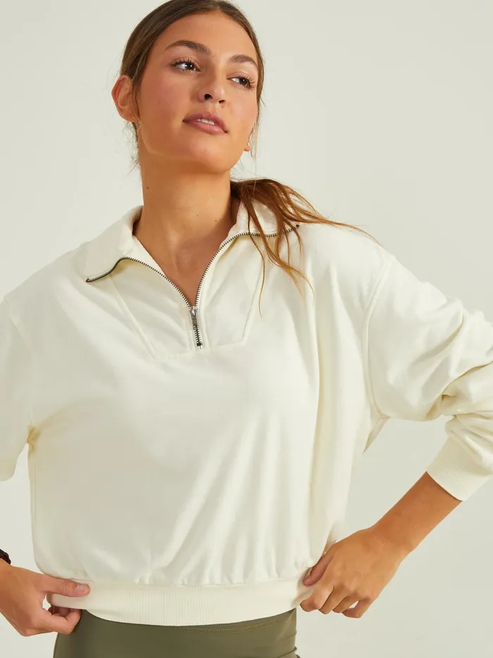 Women Altar039d State Activewear Out And About Pullover Cream
