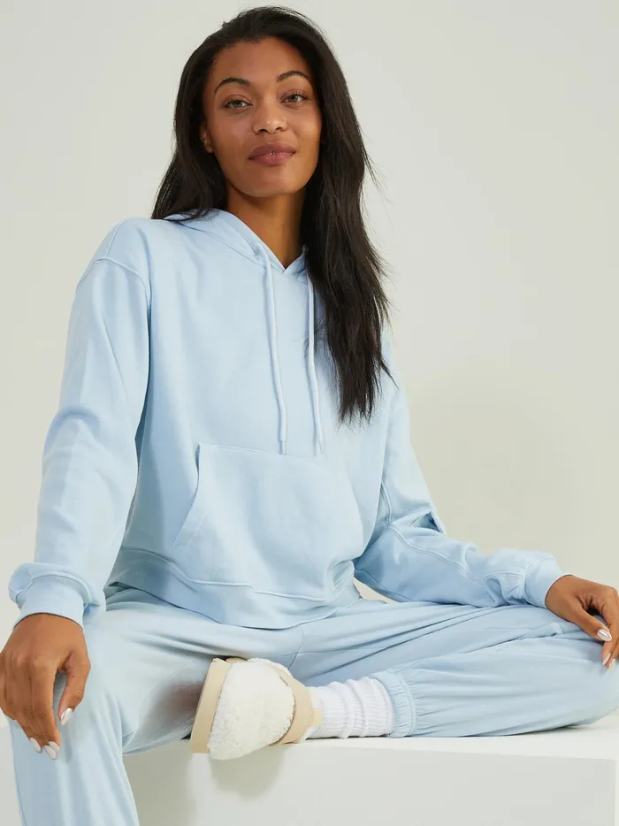 Women Altar039d State Activewear Rush Hour Cropped Hoodie Blue