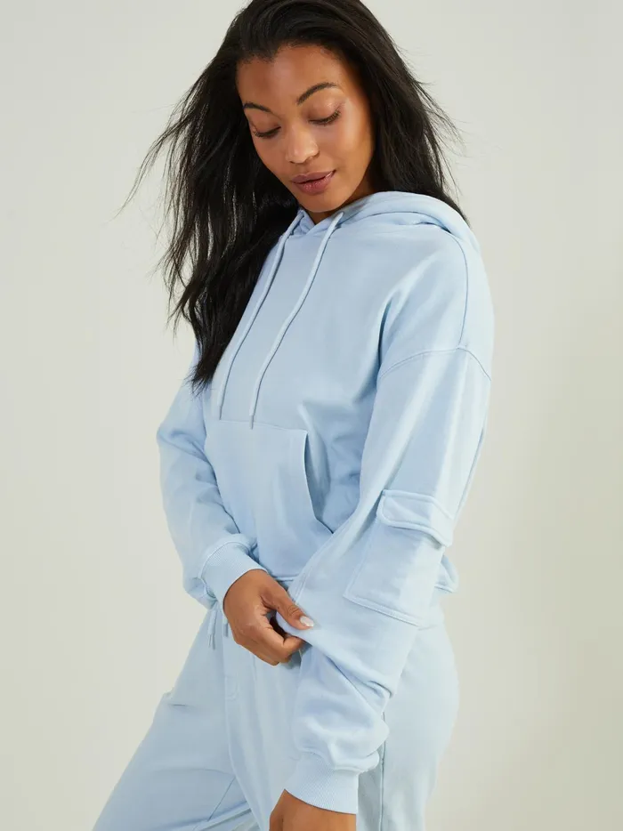 Women Altar039d State Activewear Rush Hour Cropped Hoodie Blue