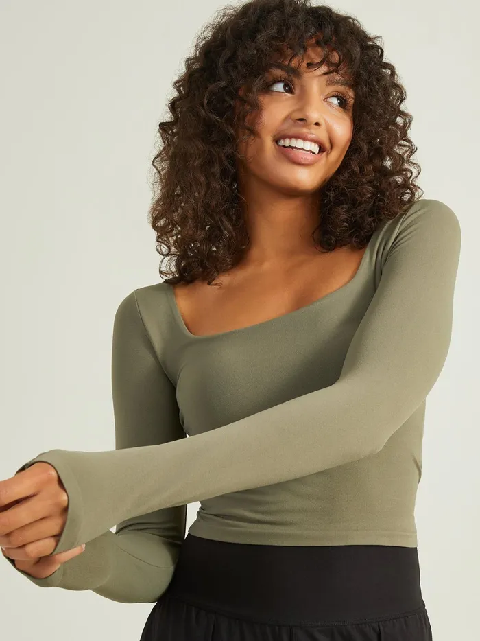 Women Altar039d State Activewear Square Up Top Smokeyolive