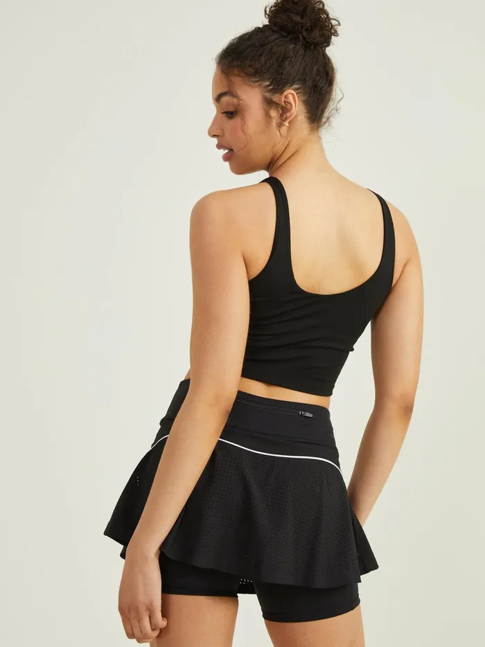 Women Altar039d State Activewear Waterfall Cropped Tank Black