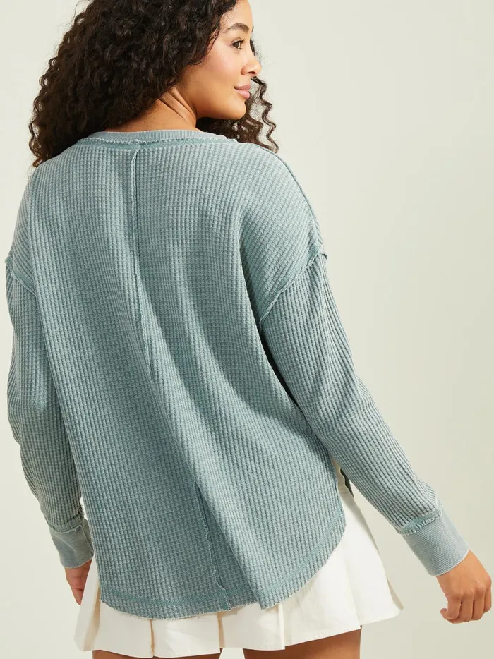 Women Altar039d State Blouses Anna Thermal Tunic Top Calypsogreen