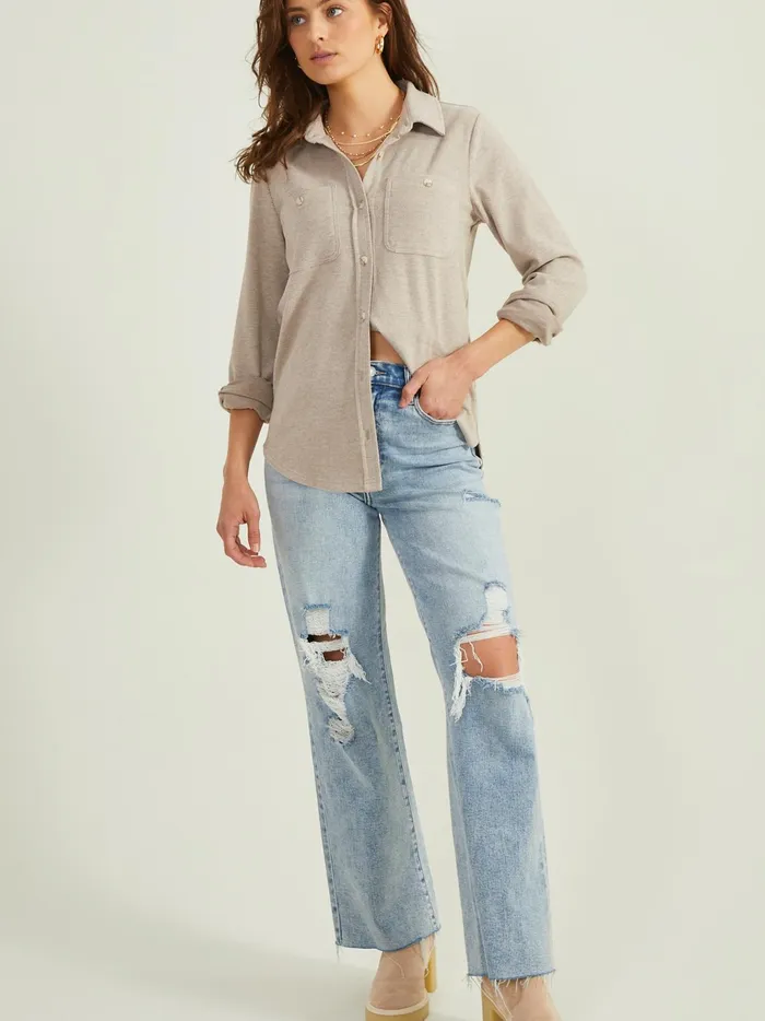 Women Altar039d State Blouses Lindsey Button Up Top Ashtaupe