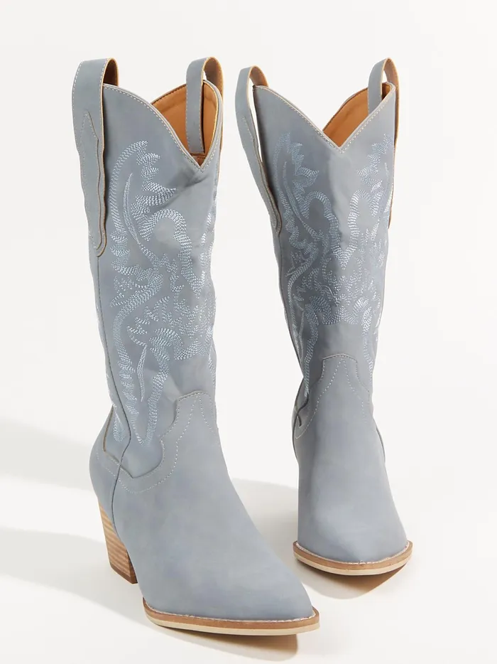Women Altar039d State Boots Booties Amaya Western Boots Slateblue