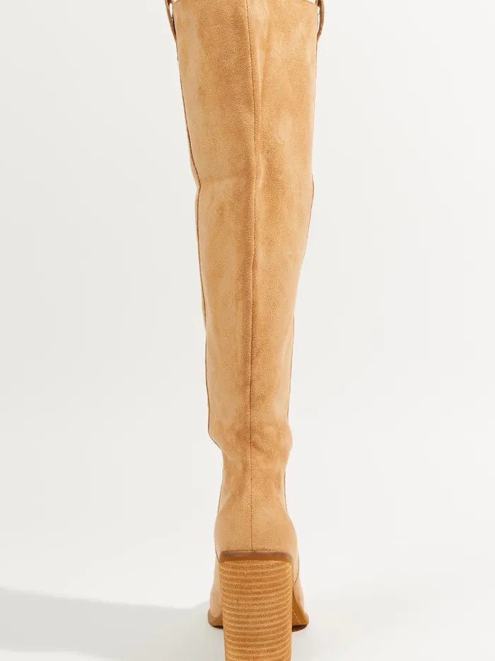 Women Altar039d State Boots Booties Angel Knee High Heeled Boots Sand