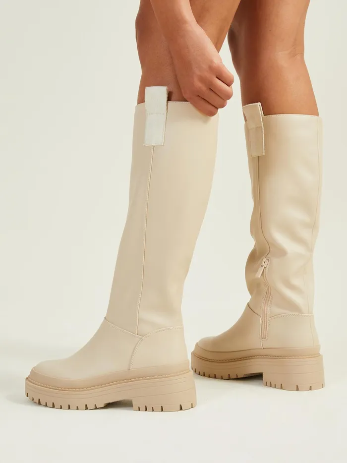 Women Altar039d State Boots Booties Canada Tall Lug Sole Boots Ivory