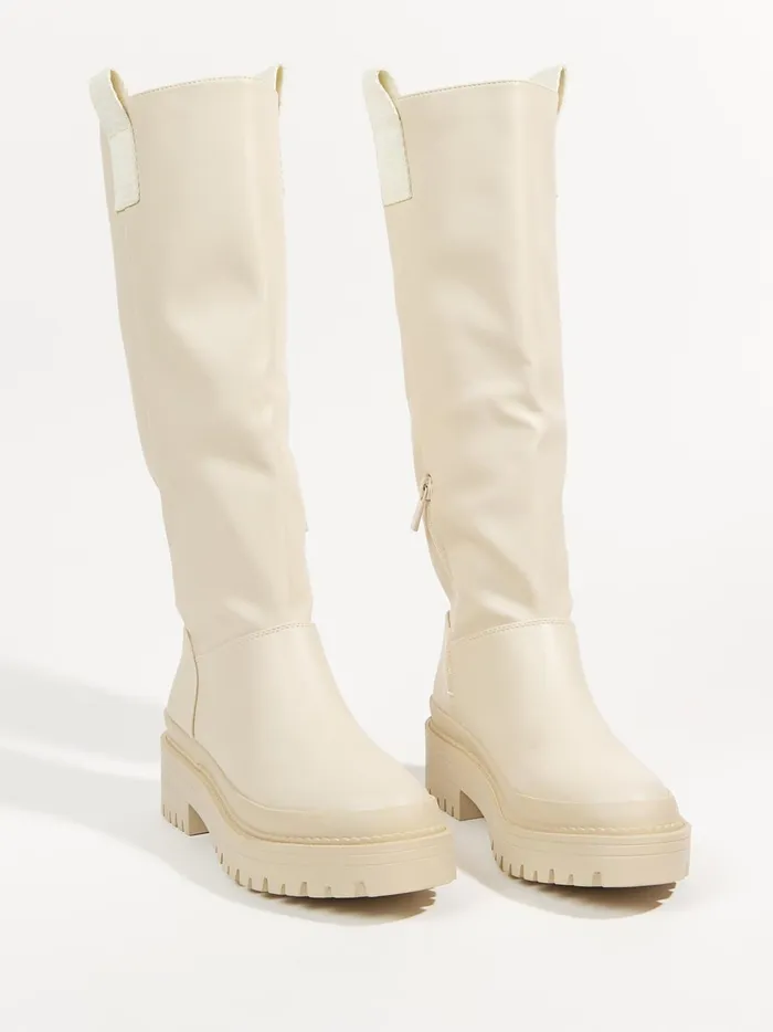Women Altar039d State Boots Booties Canada Tall Lug Sole Boots Ivory