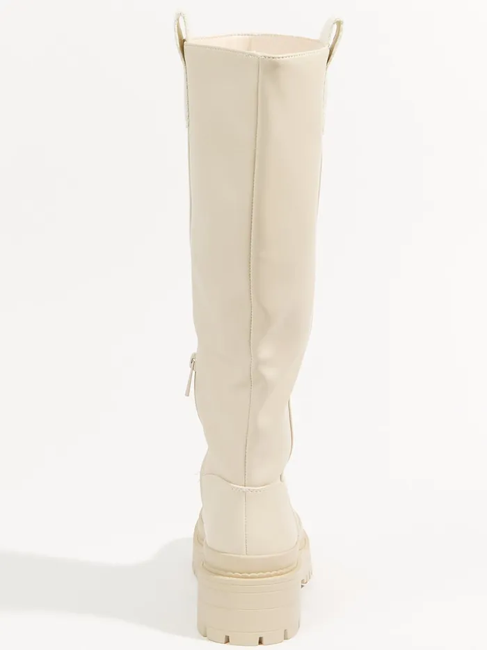 Women Altar039d State Boots Booties Canada Tall Lug Sole Boots Ivory