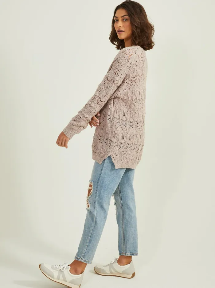 Women Altar039d State Cardigans Grace Pointelle Cardigan Sinopiafresco