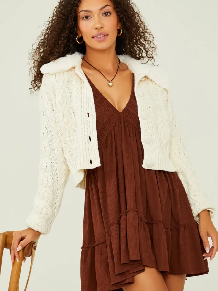 Women Altar039d State Casual Dana Smocked Dress Brown