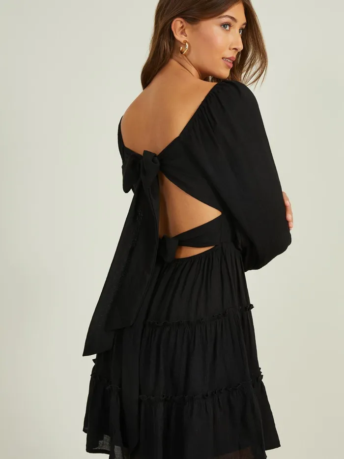 Women Altar039d State Casual Gigi Tiered Dress Black