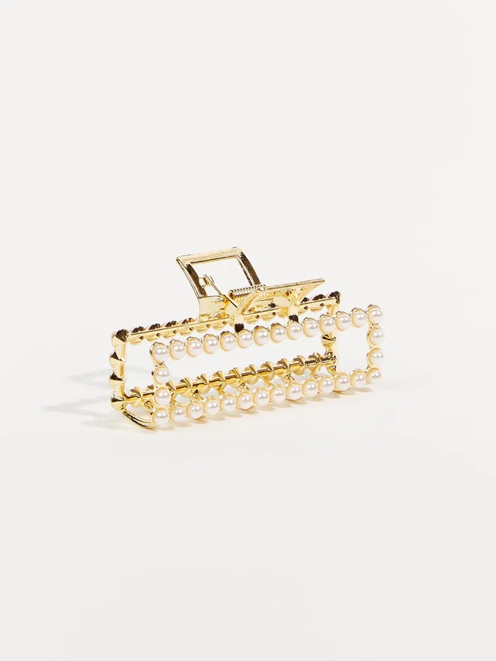 Women Altar039d State Hair Accessories Pearl Rectangle Claw Clip Pearl