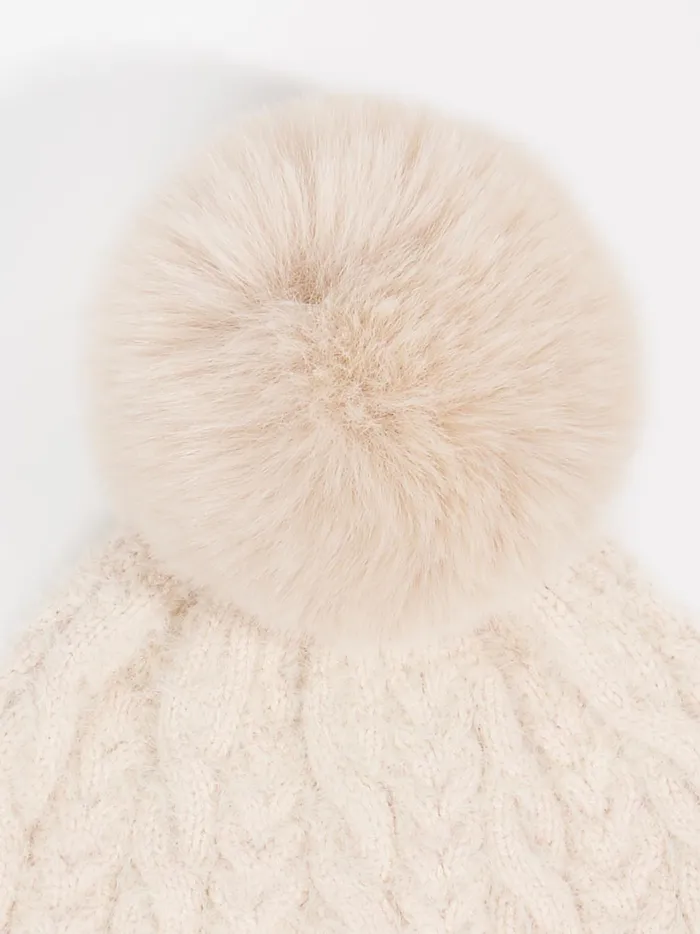Women Altar039d State Hats Isabella Pompom Beanie Beige