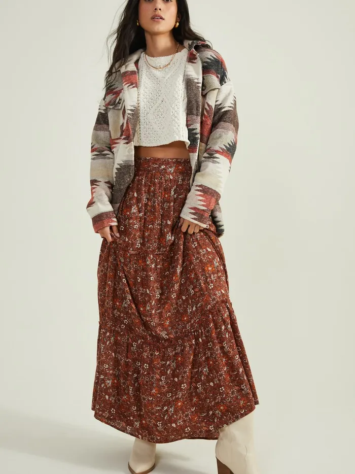 Women Altar039d State Jackets Beth Aztec Woven Shacket Beigerust