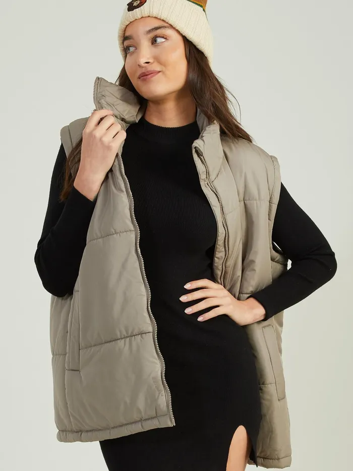 Women Altar039d State Jackets Maye Puffer Vest Slategreen