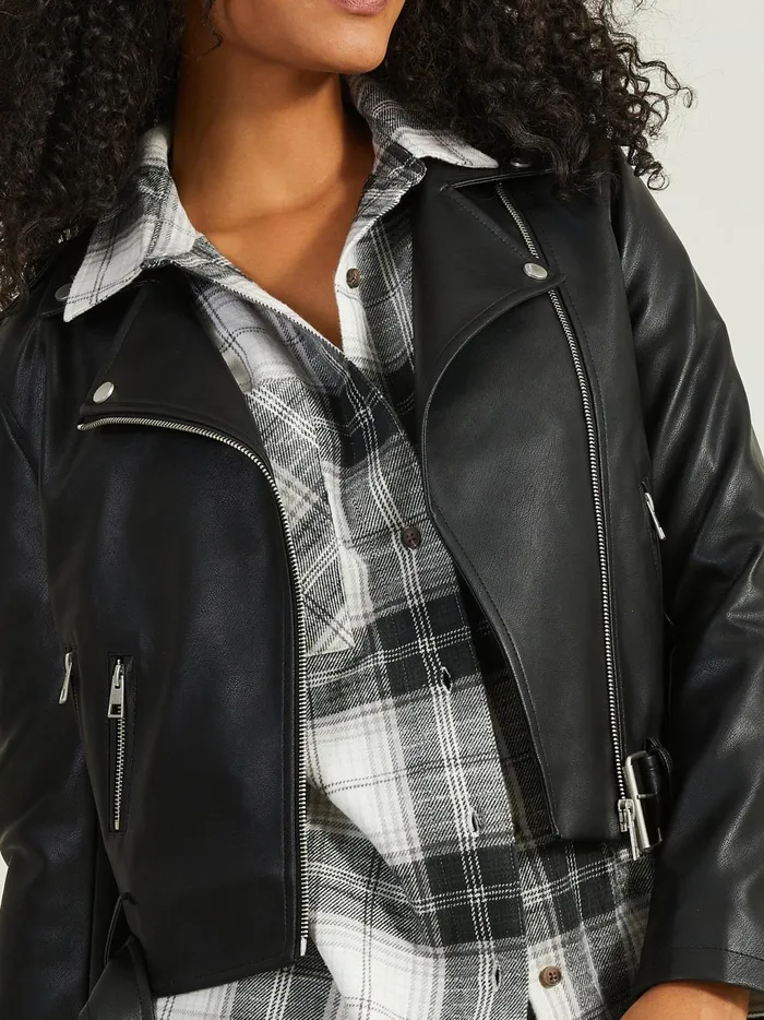 Women Altar039d State Jackets Phoebe Vegan Leather Jacket Black