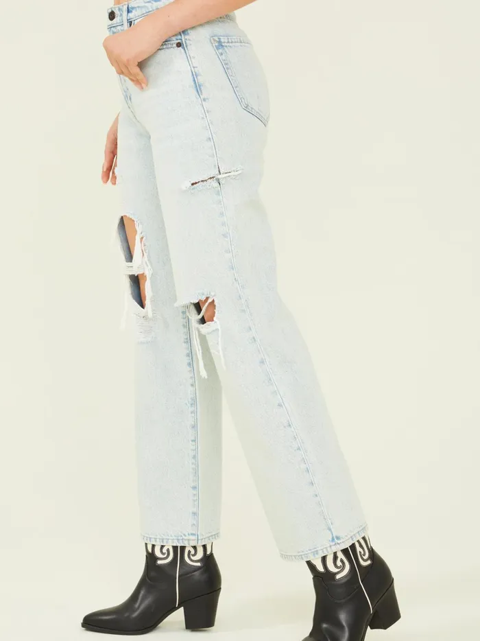 Women Altar039d State Jeans Kenzie Straight Leg Jeans Lightwash