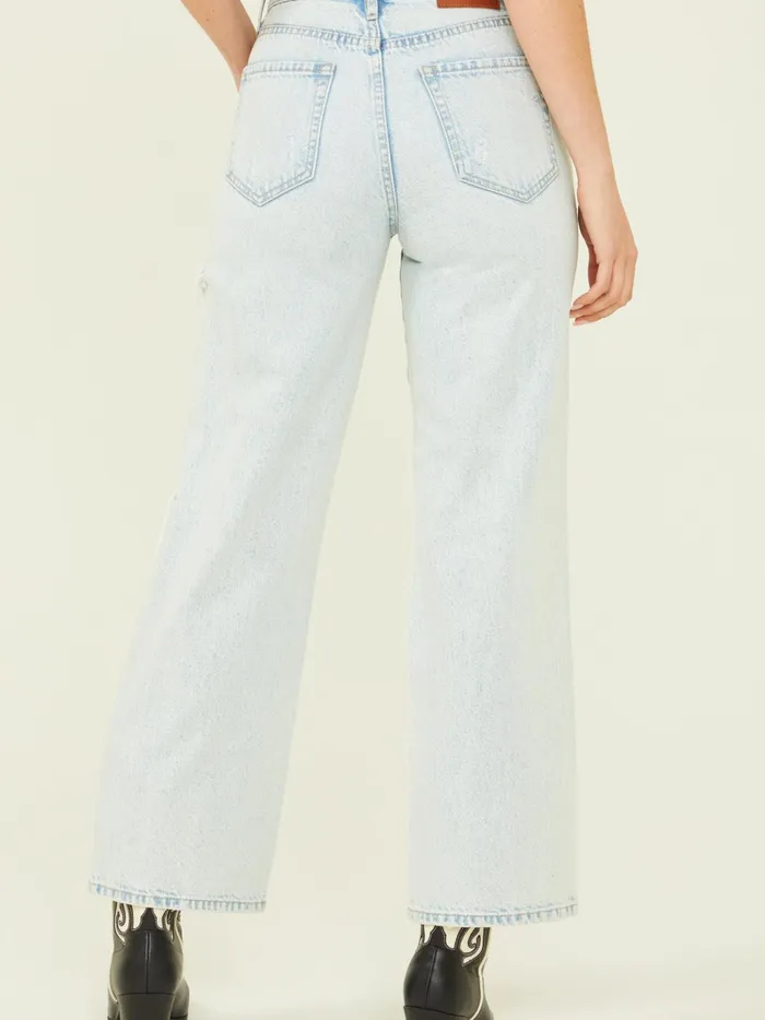 Women Altar039d State Jeans Kenzie Straight Leg Jeans Lightwash