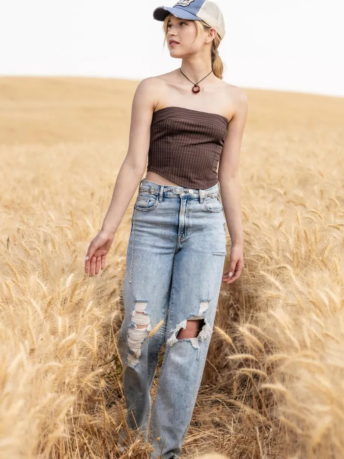 Women Altar039d State Jeans Kiara Straight Leg Jeans Lightwash