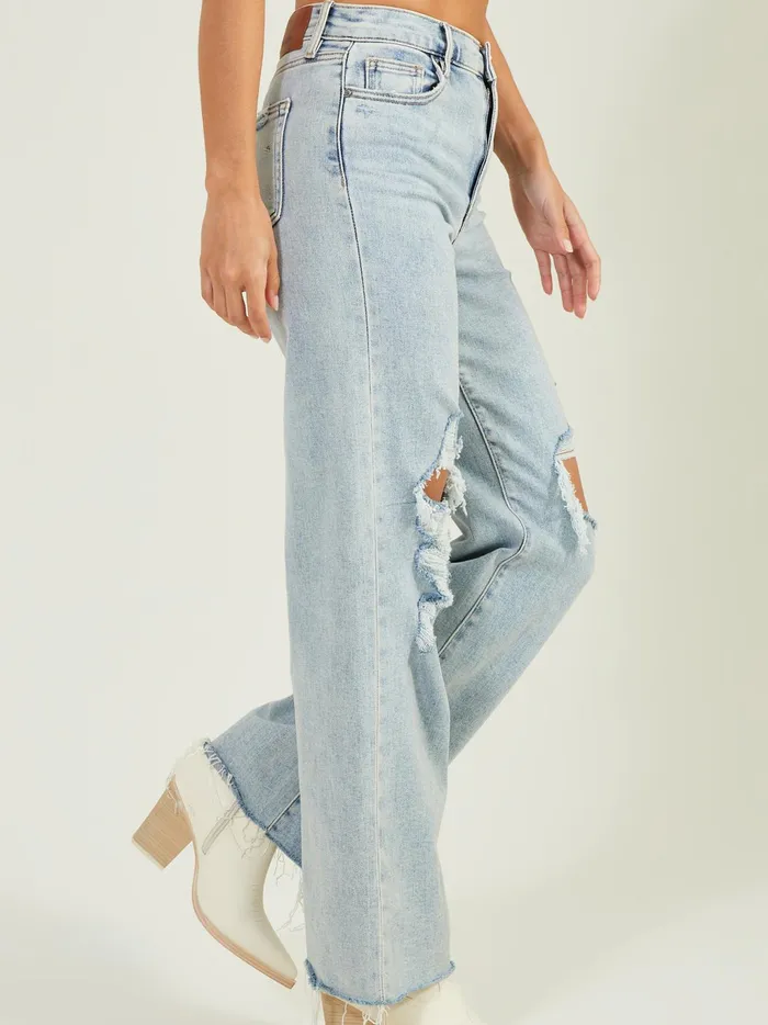 Women Altar039d State Jeans Kiara Straight Leg Jeans Lightwash