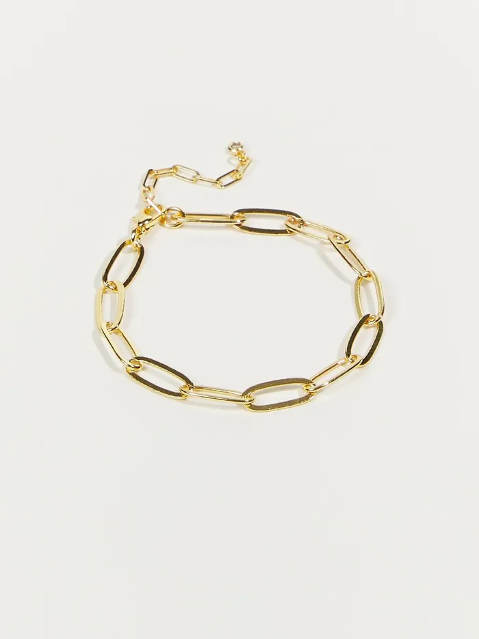Women Altar039d State Jewelry 18k Gold Thick Paperclip Bracelet Gold
