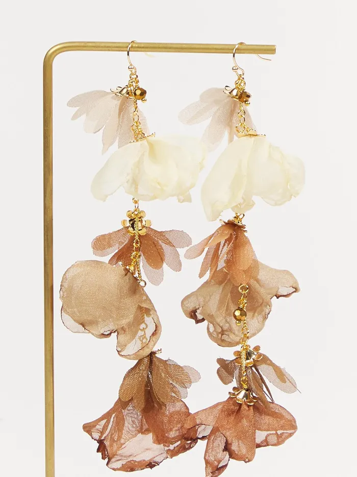 Women Altar039d State Jewelry Linear Flower Ombre Statement Earrings Neutralmulti