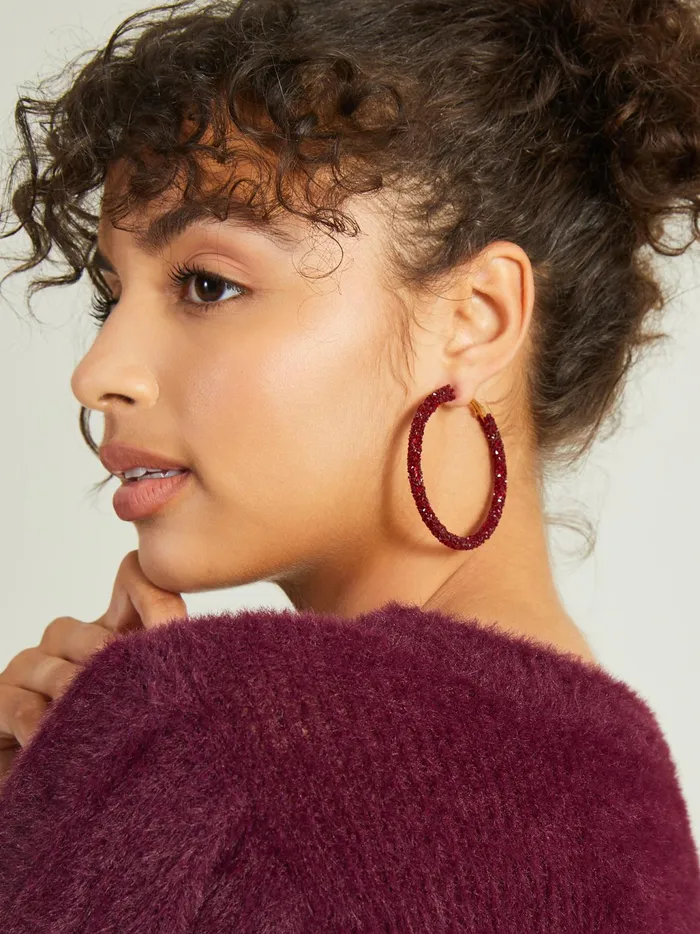Women Altar039d State Jewelry Moonstone Earrings Burgundy