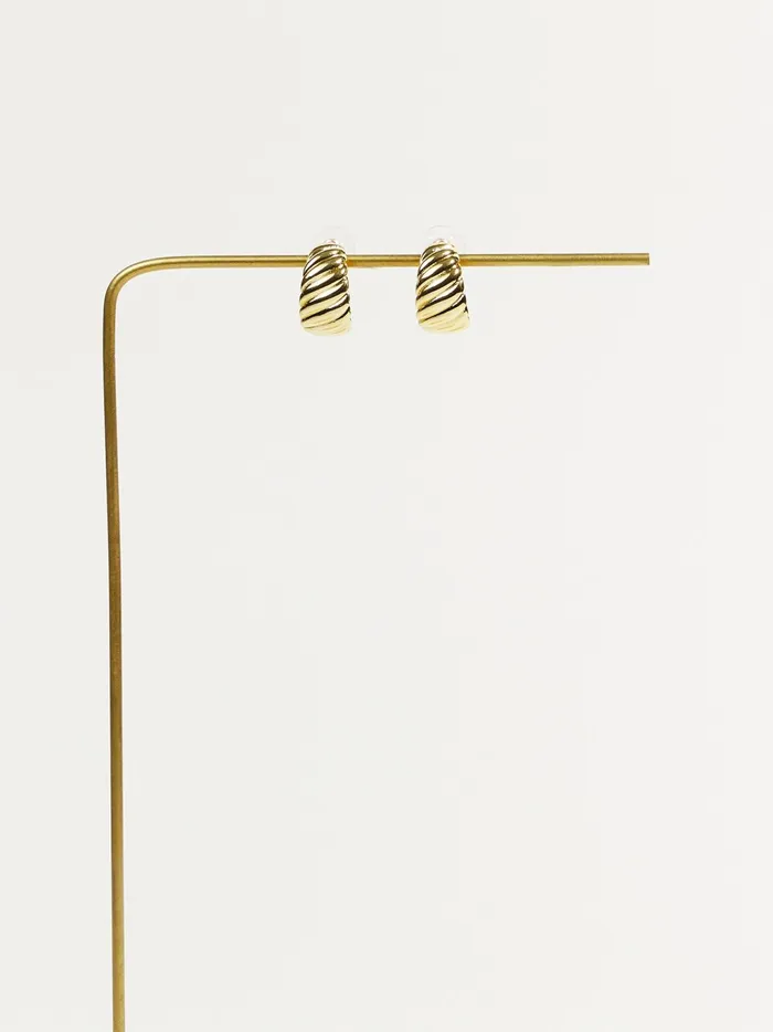 Women Altar039d State Jewelry Wide Twist Hoop Earrings Gold