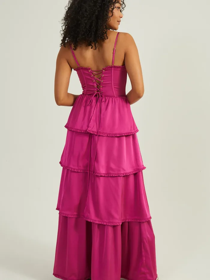 Women Altar039d State Maxi Midi Stellni Satin Maxi Dress Pinkberry