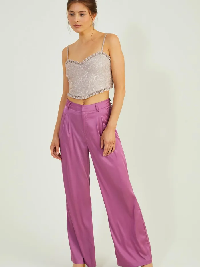 Women Altar039d State Pants Remi Satin Trouser Pants Magenta