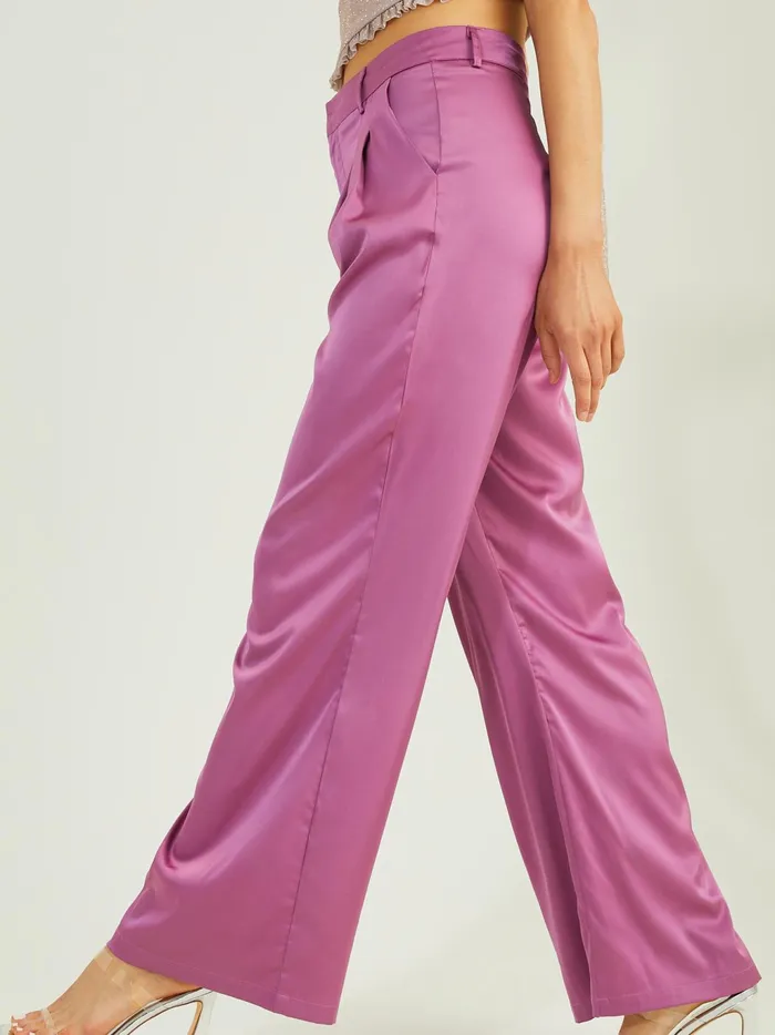 Women Altar039d State Pants Remi Satin Trouser Pants Magenta