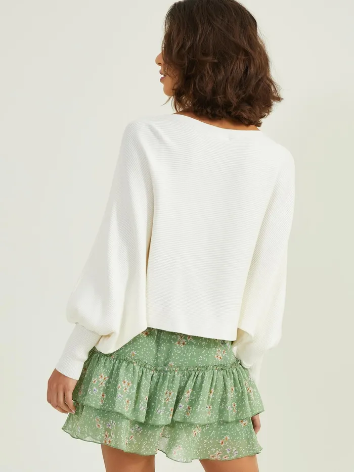 Women Altar039d State Pullovers Emilia Ribbed Sweater Offwhite