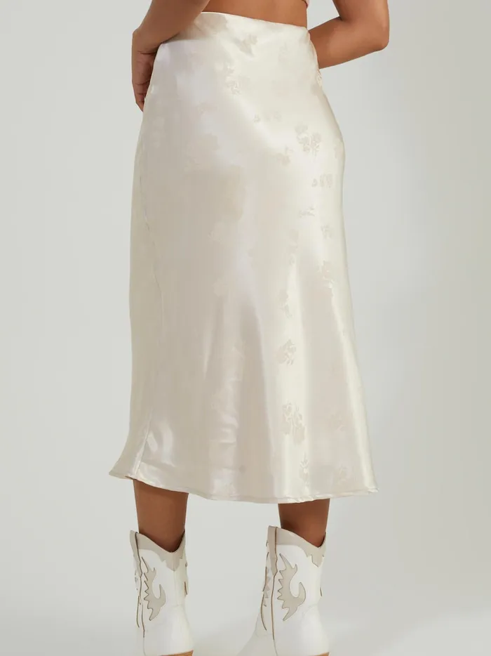 Women Altar039d State Skirts Skorts Sarah Satin Midi Skirt Vanilla