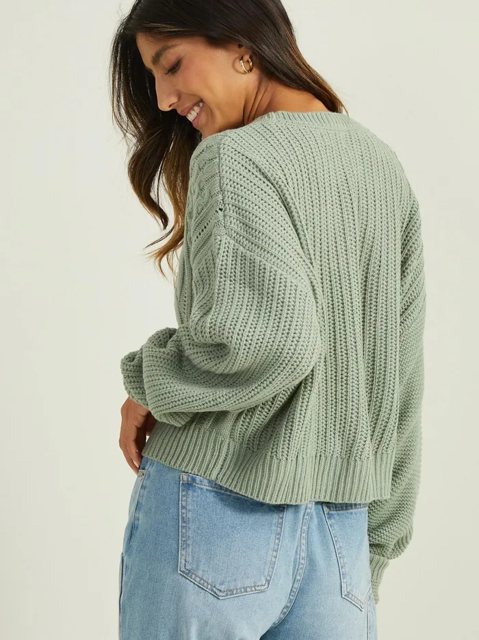 Women Altar039d State Sweaters Erin Colorblock Sweater Sagewhite