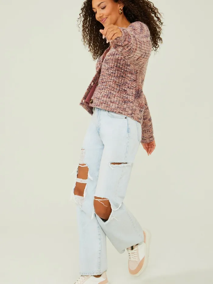 Women Altar039d State Sweaters Reign Marled Chunky Cardigan Adoberose