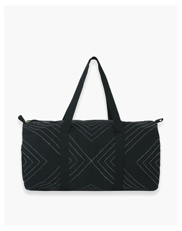 Women Anchal Organic Cotton Weekender Travel Duffel Bag Black Madewell Luggage and Travel