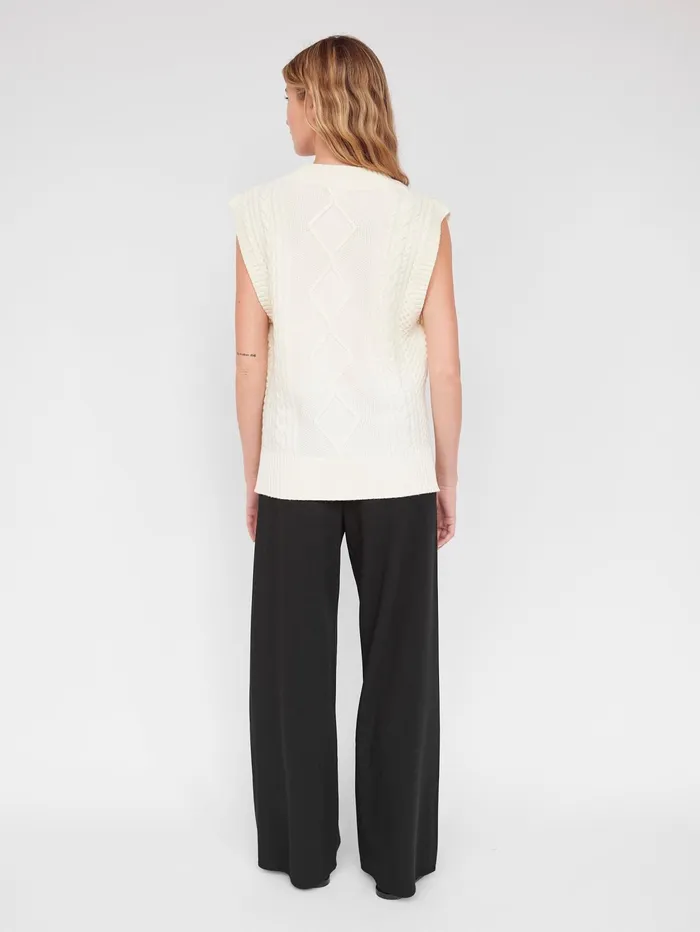 Women Anna Quan 8211 Carmen Knit Vest In White Silence The UNDONE Tops