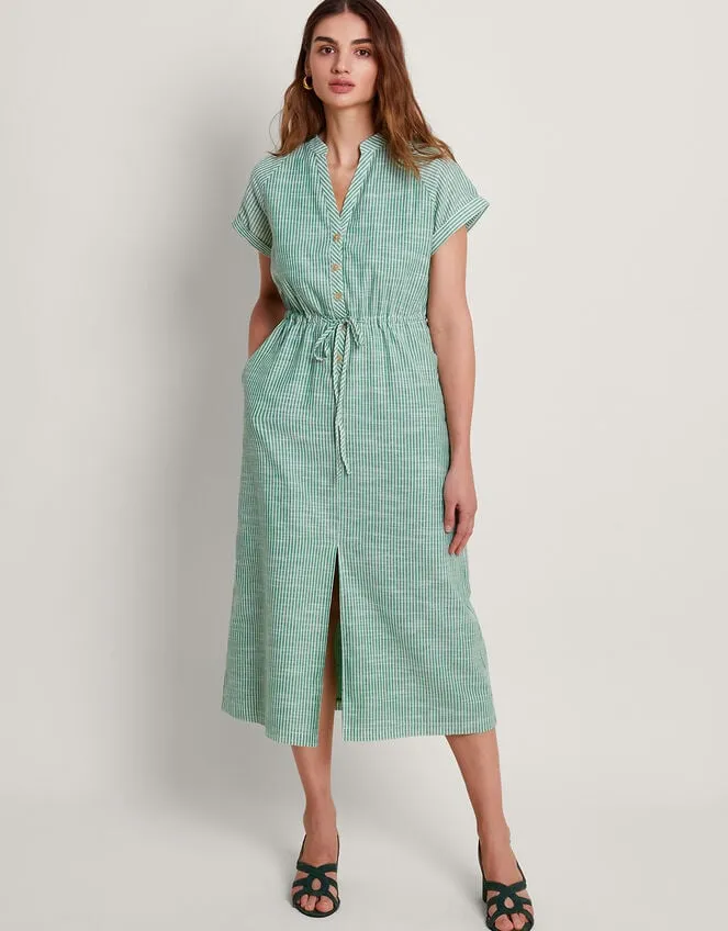 Women Athena Stripe Dress Green Monsoon Dresses