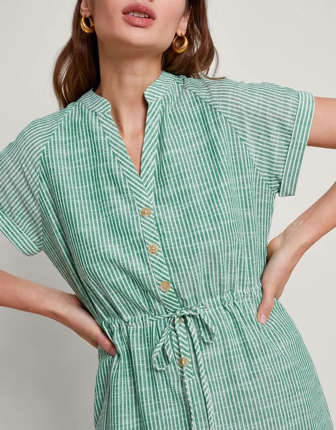 Women Athena Stripe Dress Green Monsoon Dresses
