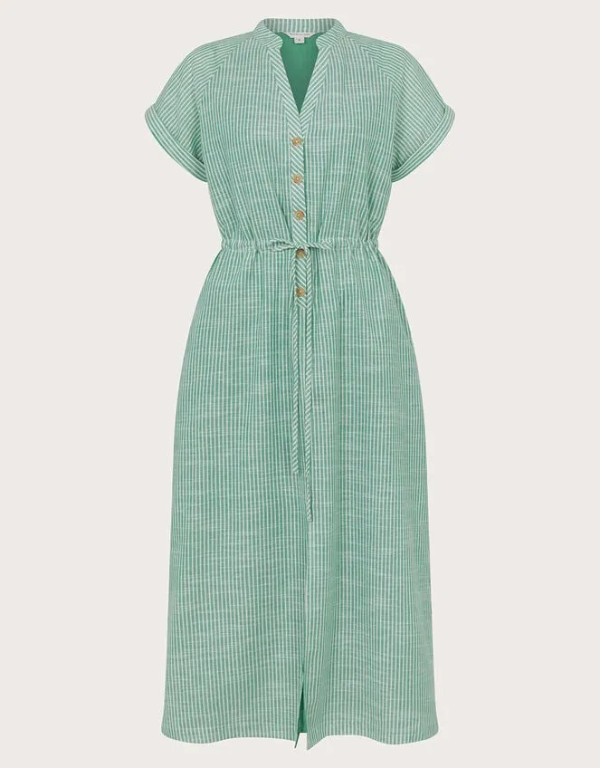 Women Athena Stripe Dress Green Monsoon Dresses