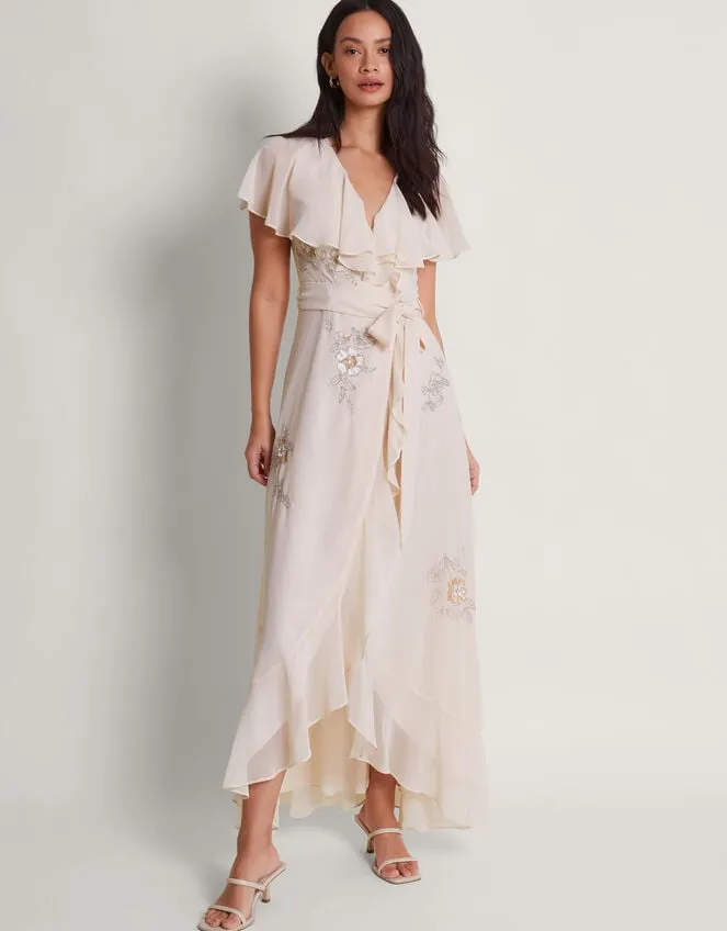 Women Ausha Embellished Wrap Dress Pink Monsoon Occasionwear
